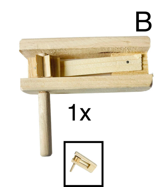 Matracas Mexicana Mexican Wooden Noisemaker Grogger, Matraca Loud 5 and 7.5 inches