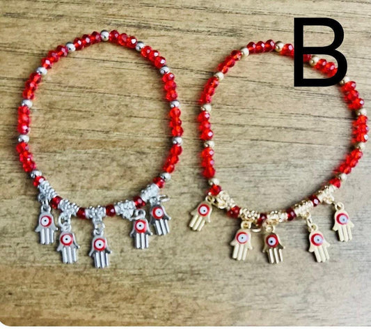 Blue Eye Protect Charm Hamsa Hand Indie Bracelet Pulseras de Mal de Ojo