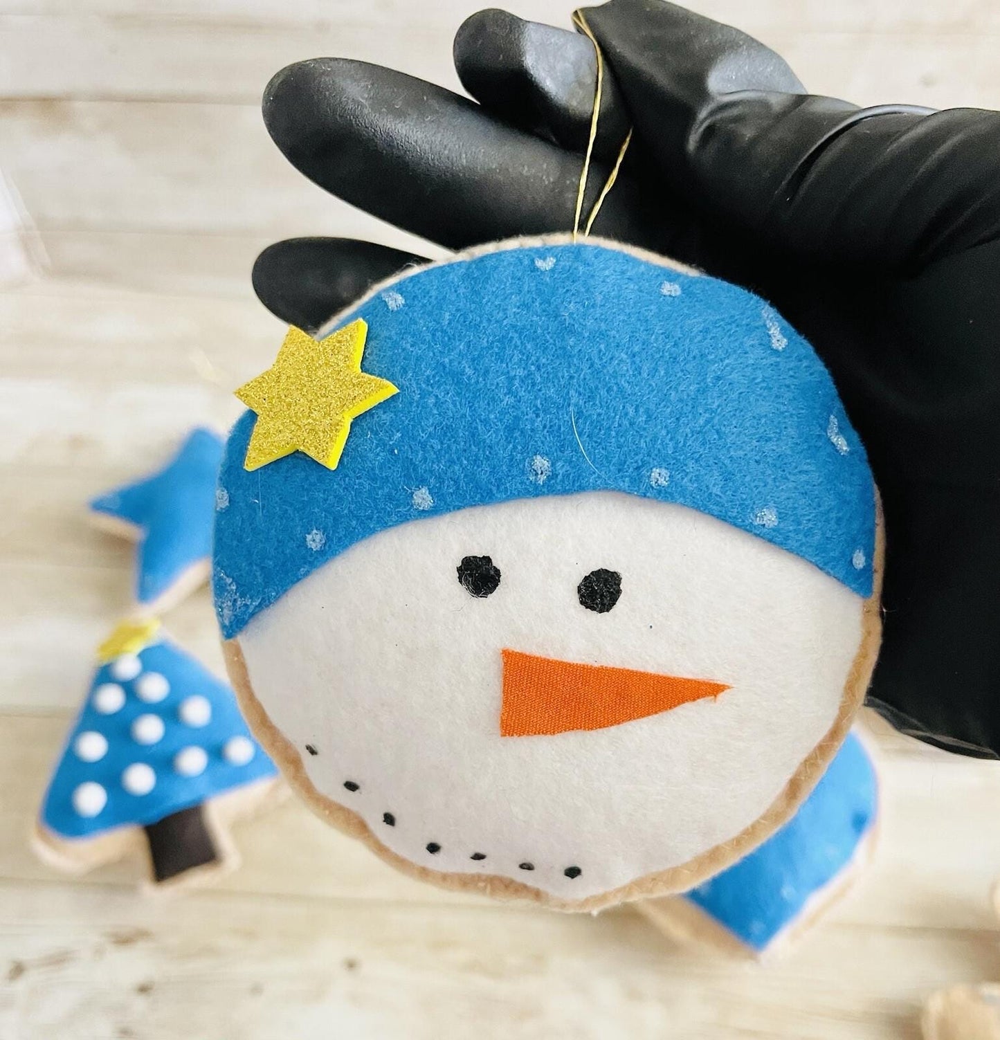 Christmas Felt Ornaments Set Of 12 4 Inches Tall Adornos Navideños De Fieltro