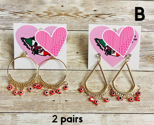 Evil Eye Earrings Aretes De Mal de Ojo