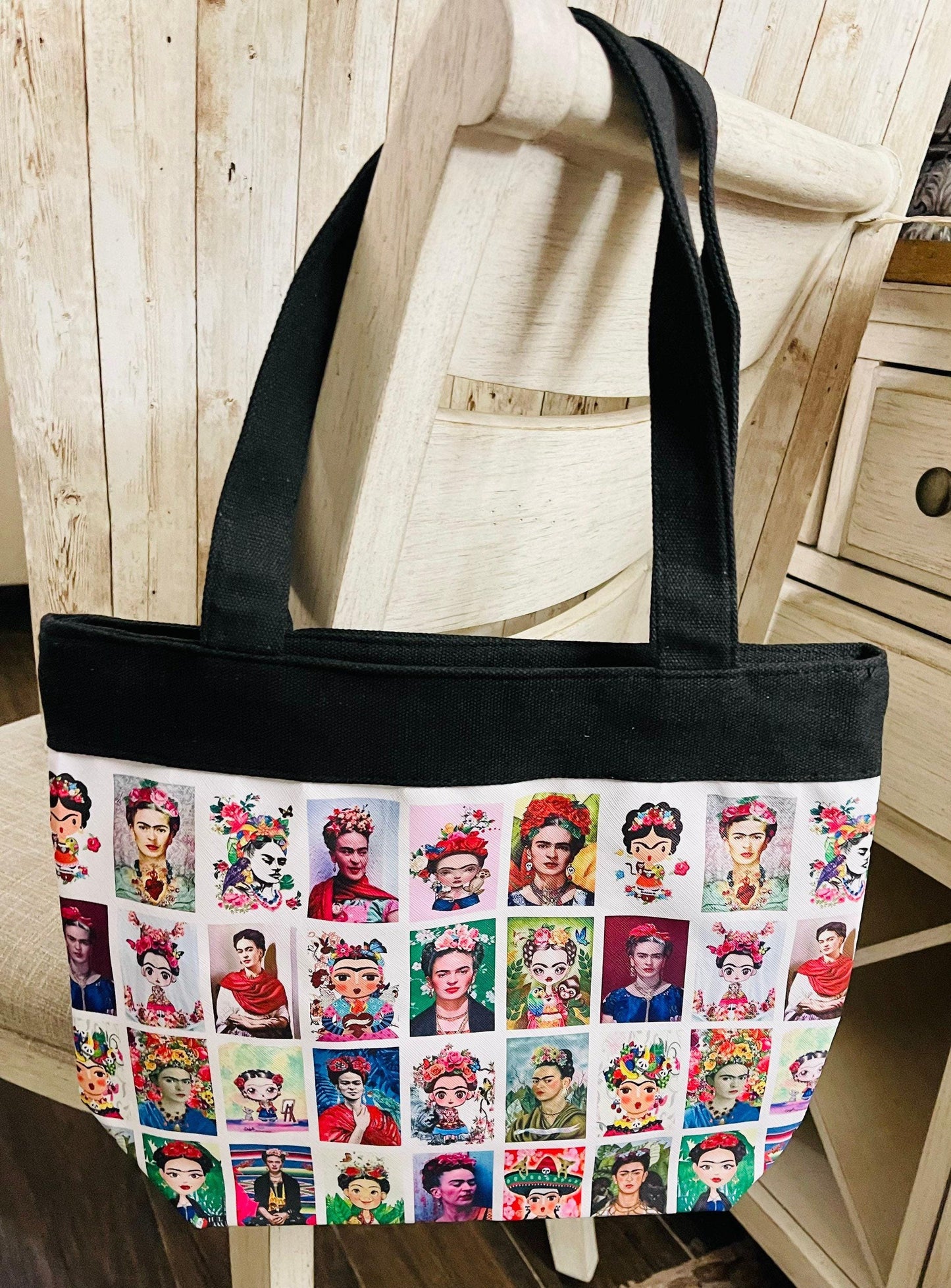 Mexican Frida Kahlo Tote Bag and Sets Bolsa Artesanal Mexicana Frida Kahlo con Accesorios