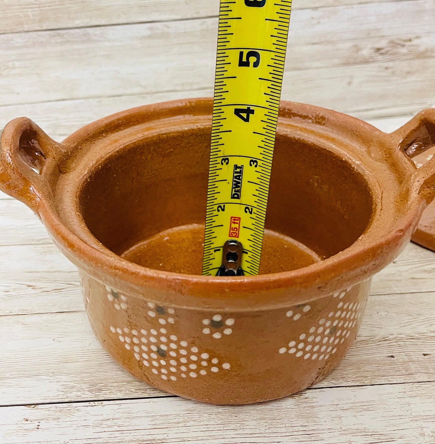 Mexican Terra Cota Casserole Cazuela de Barro con Tapa