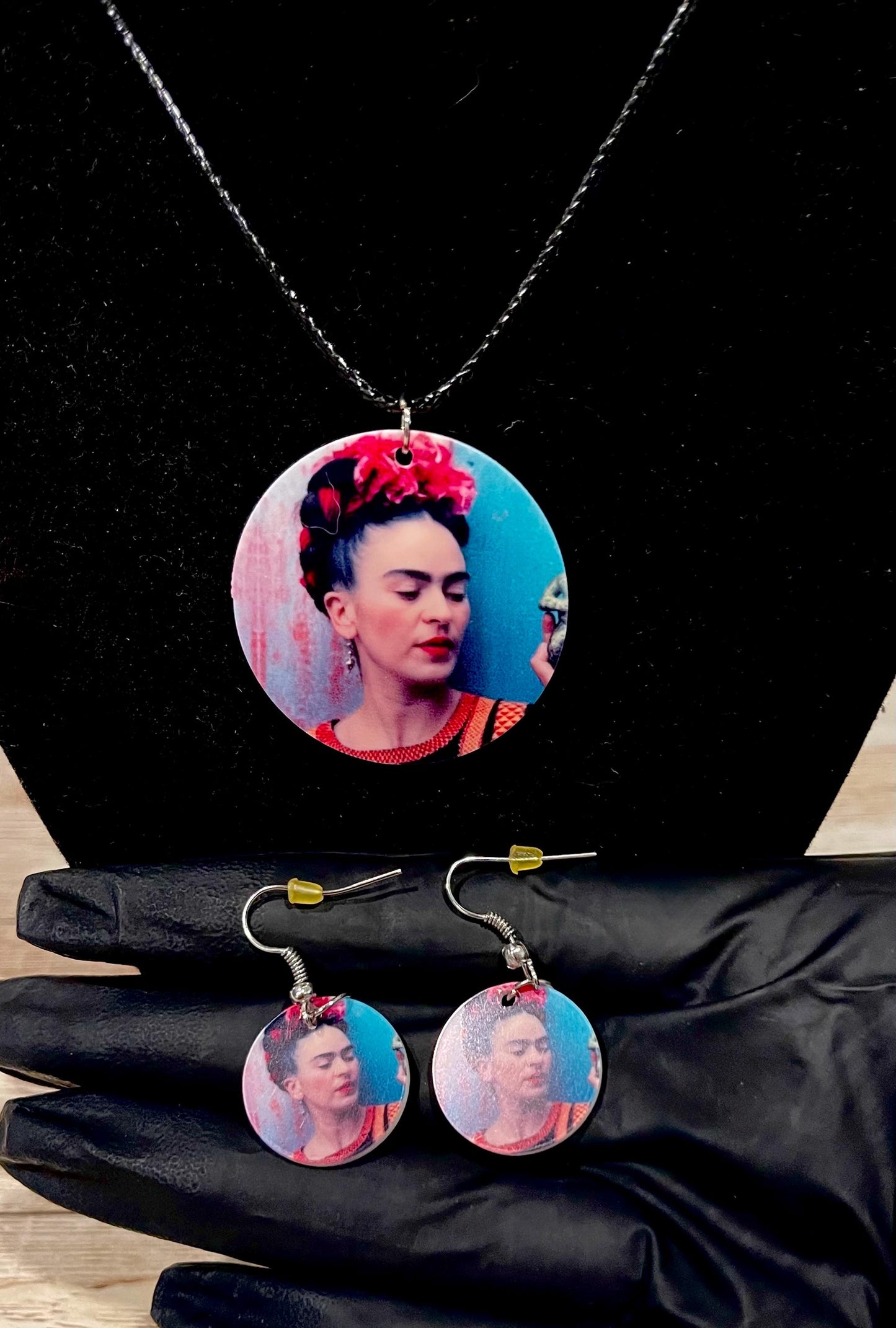 Frida Kahlo Earrings And Necklace Jewelry Set Collar Y Aretes De Frida Kahlo