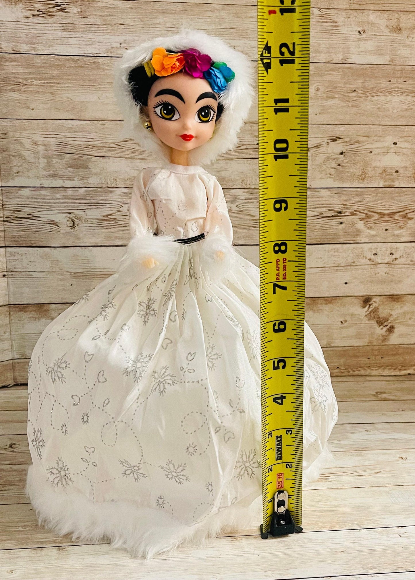 Frida Kahlo Christmas Doll Muñeca Artesanal Navideña De Frida Kahlo