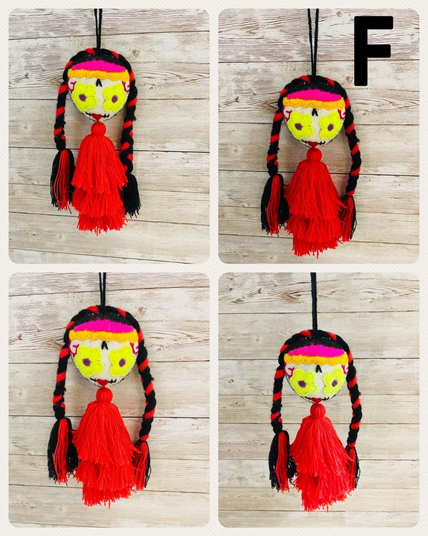 Day of the Dead Catrina Tassle Pom Pom Dia de Muertos Catrinas