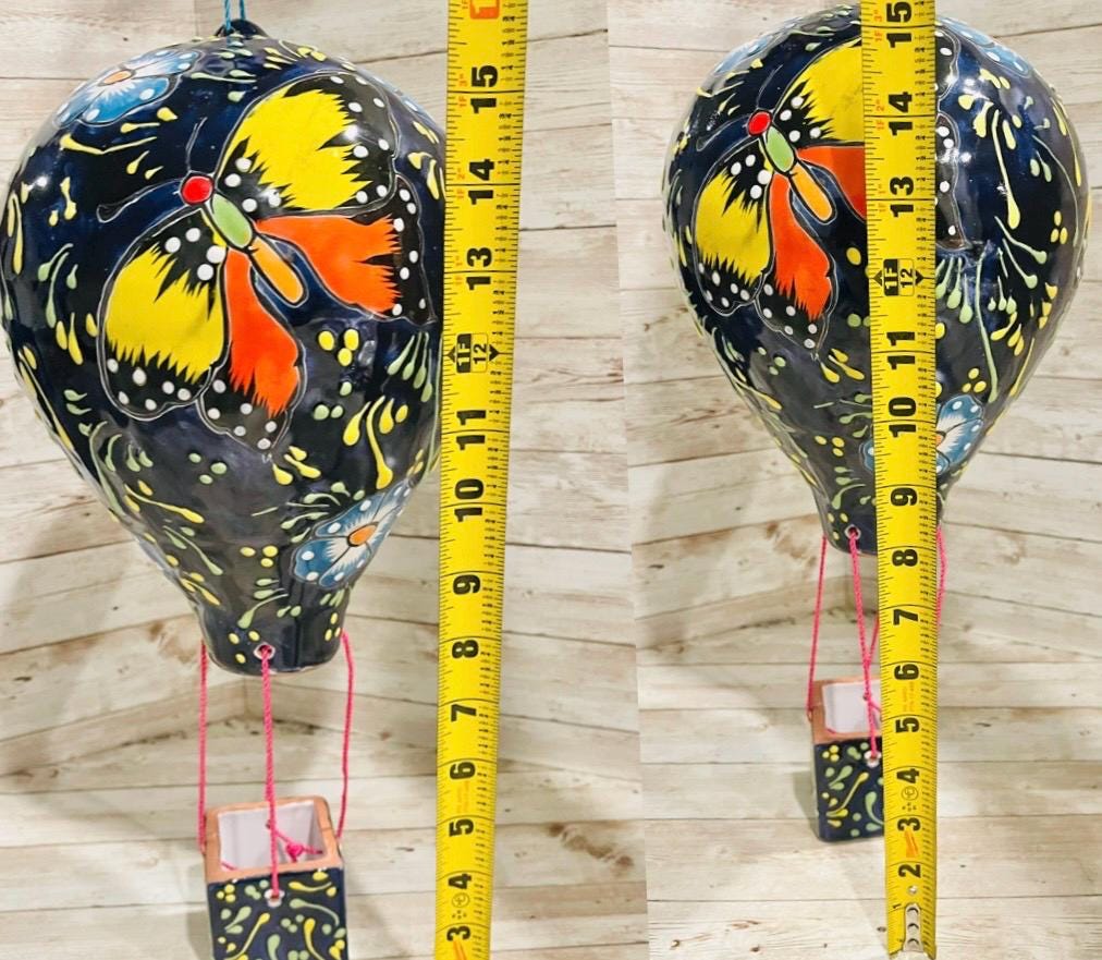 Mexican Talavera Hot Air Ballon Ceramic Hanging Decor Globo Aerostático Mexicano de Talavera Globo de Aire