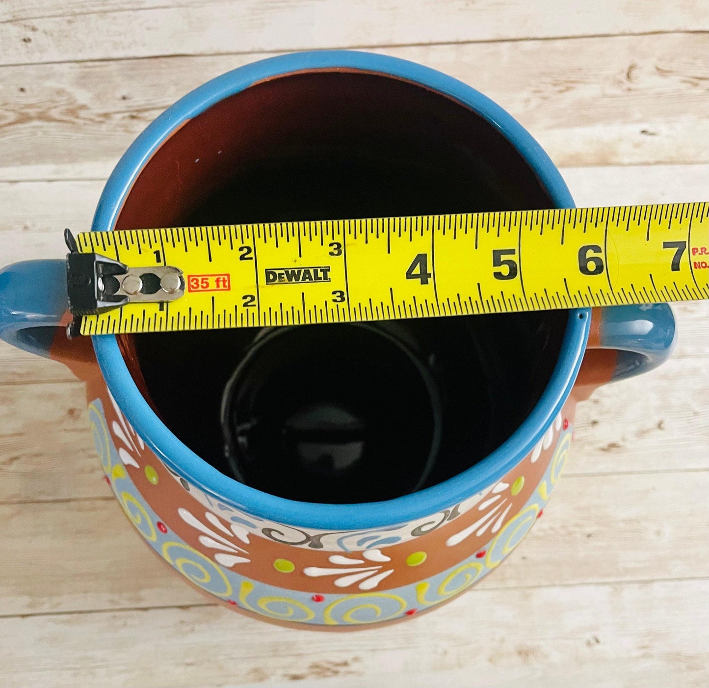 Olla de Barro Frijolera con Tapa Clay Pot with lid Fits Up To 1 Kg Terracota Pot
