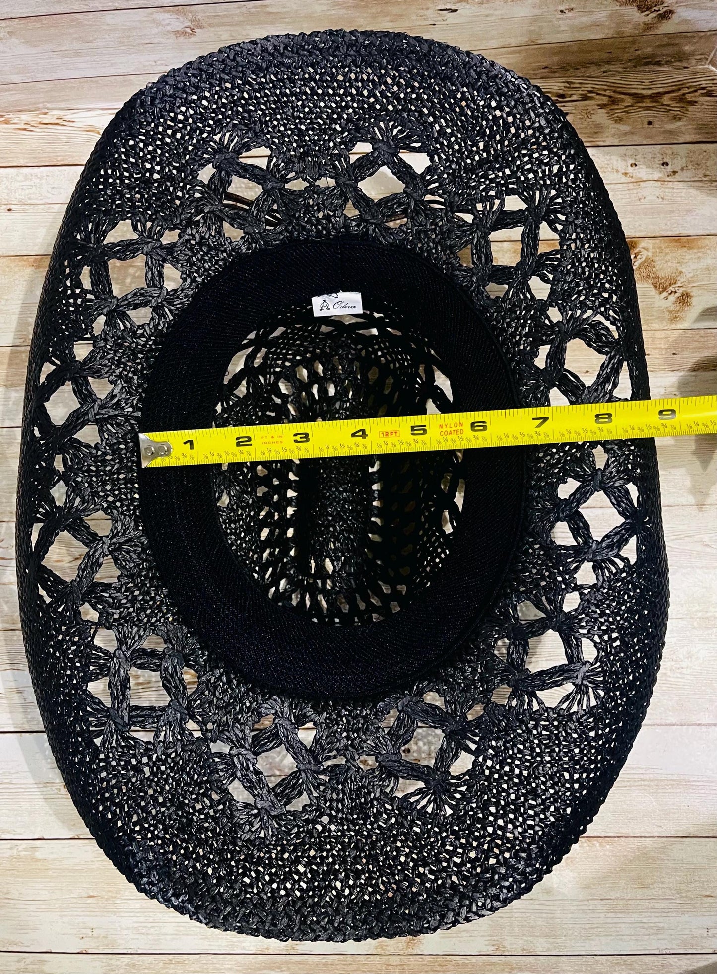 Black Cowboy Hat One Size Sombrero Negro Vaquero con Toquilla
