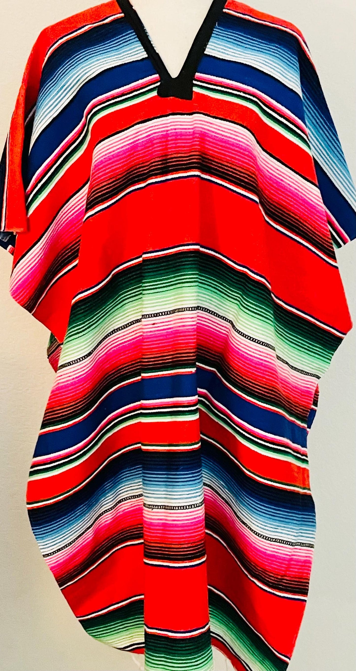 Adult Mexican Saltillo Poncho Sarape Poncho Sarape Saltillo Mexicano