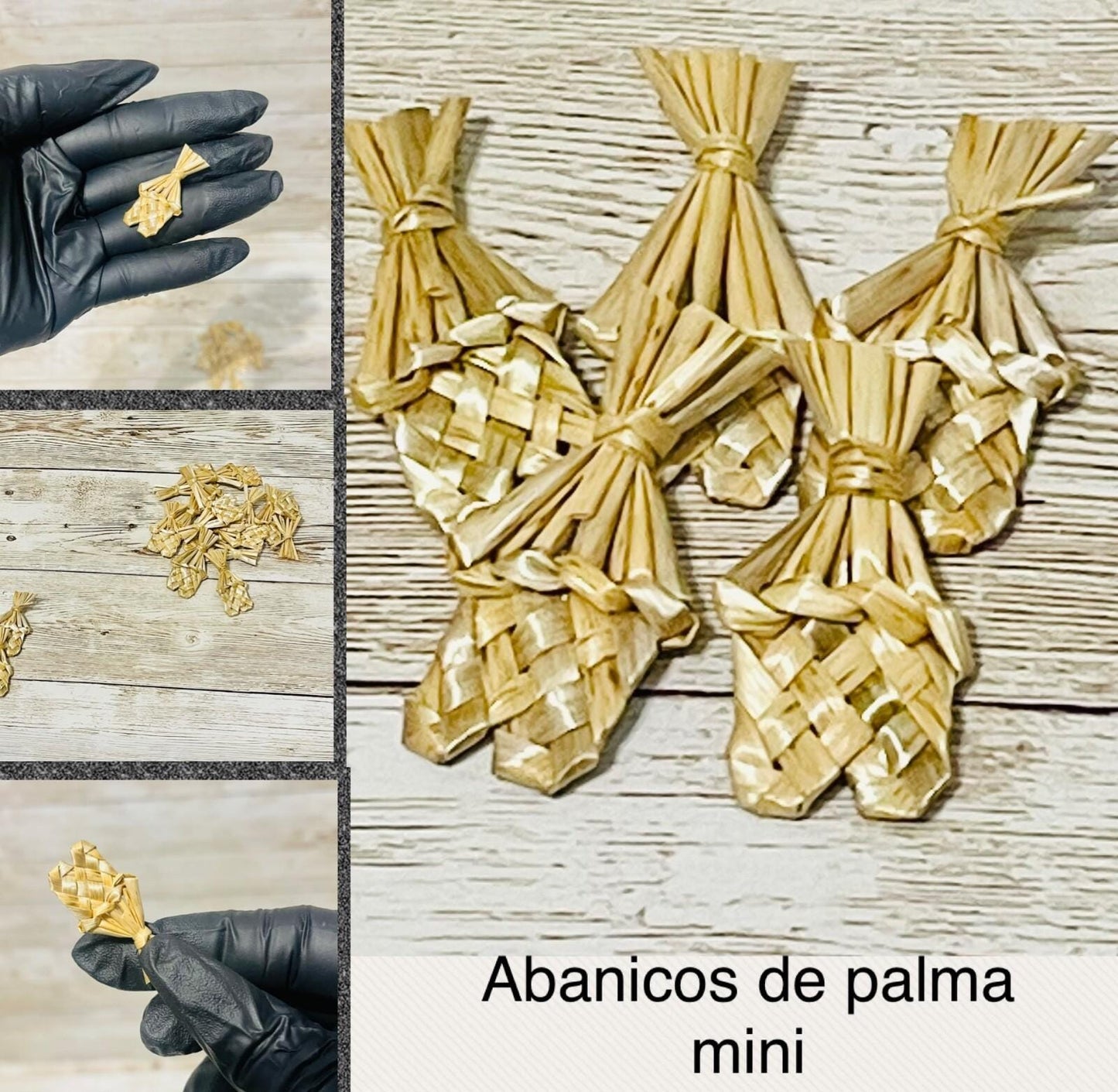 Mexican Mini Day of Dead Mini Handwoven Fans Mini Abanicos Palma Dia de Muertos