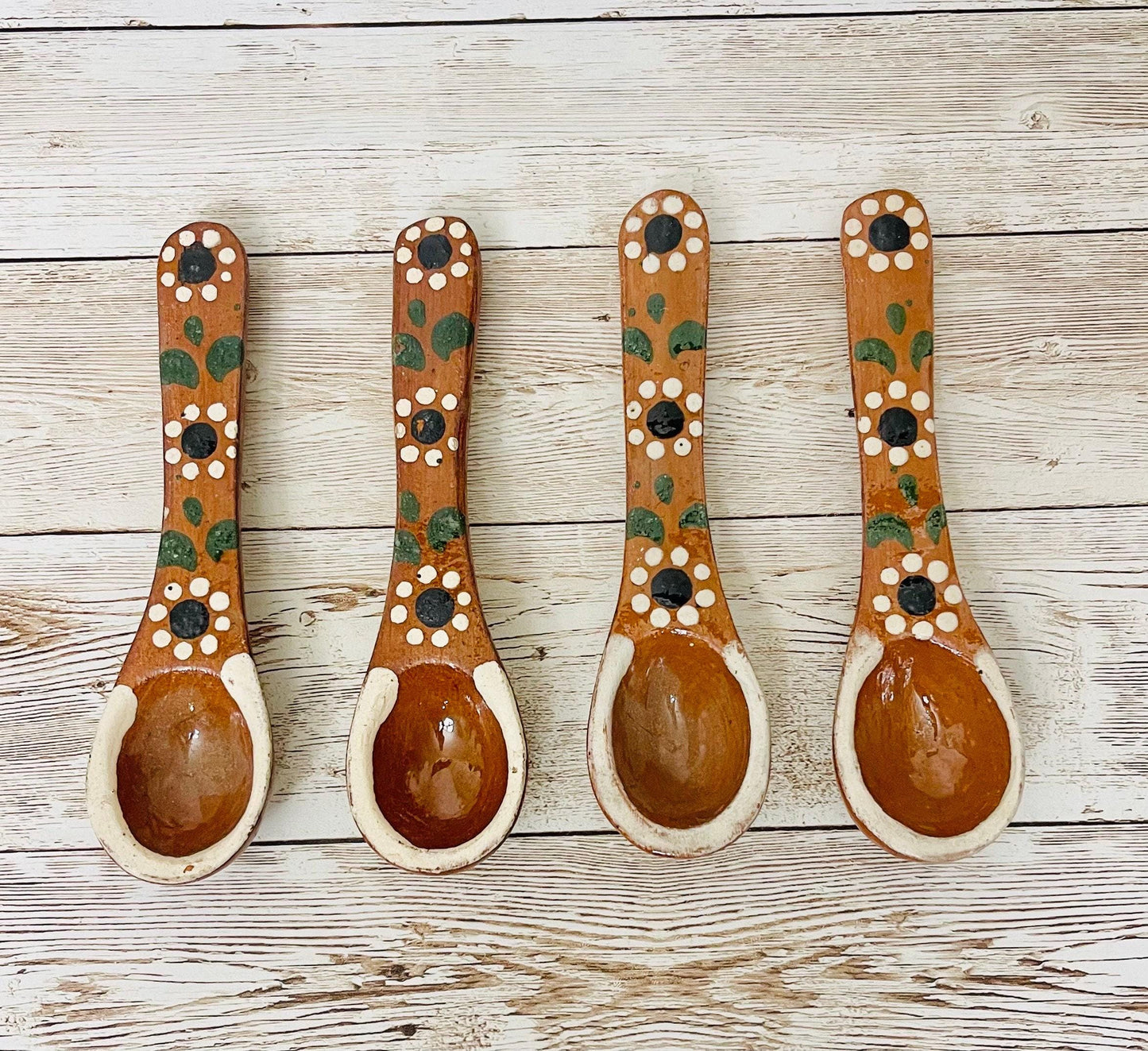Mexican Terracotta Spoons Cucharas de Barro Mexicano