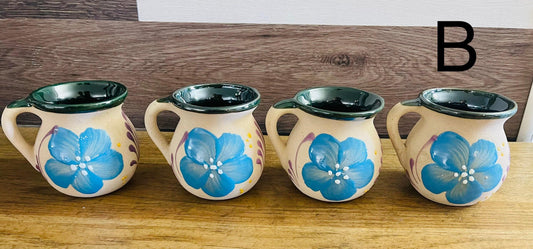 Mexican Pottery Cups Tazas de Barro Mexicanas