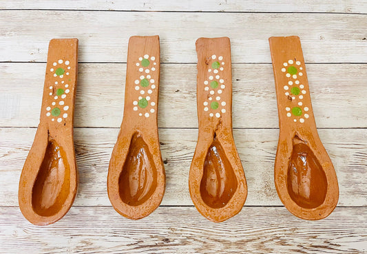 Mexican Terracotta Spoons Cucharas de Barro Mexicano