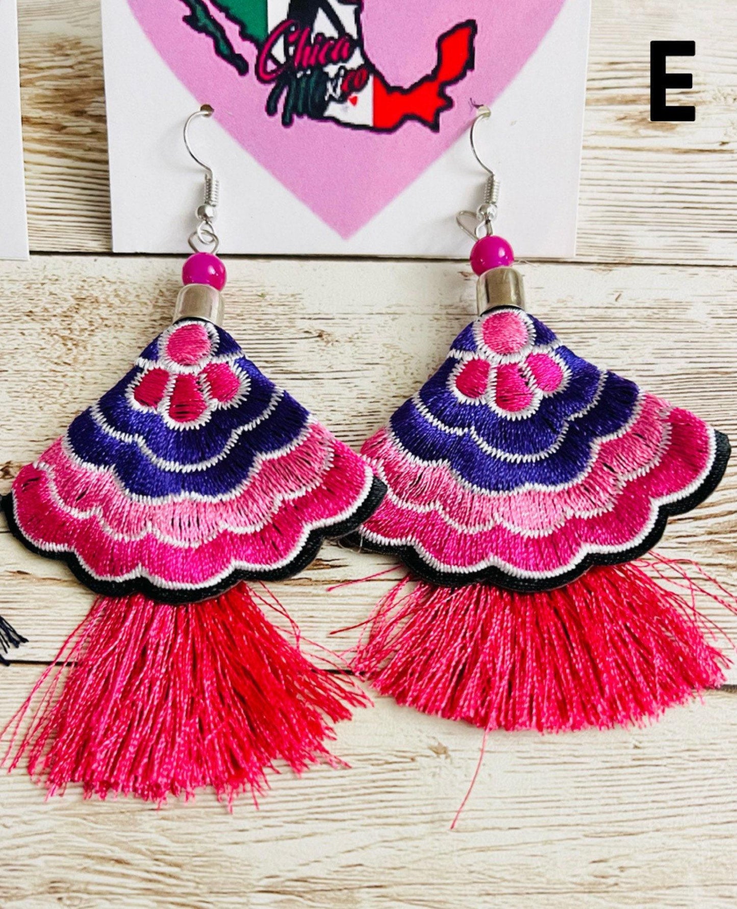 Mexican Artesanal Pompom Earrings Aretes Artesenales Mexicanos