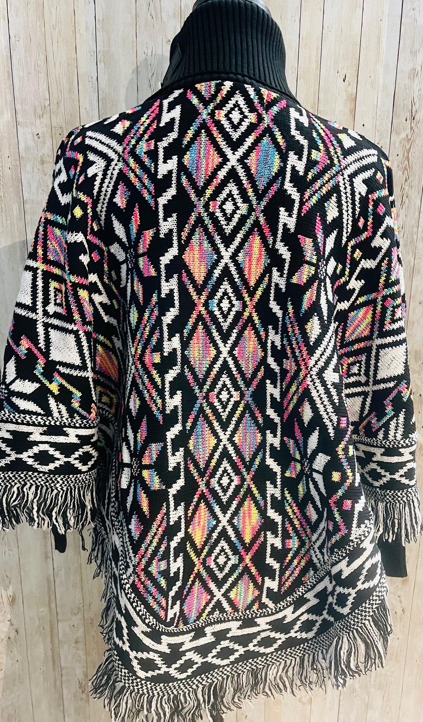 Mexican Artesenal Mañanita Poncho Jorongo Capa Mexicana Artesanal