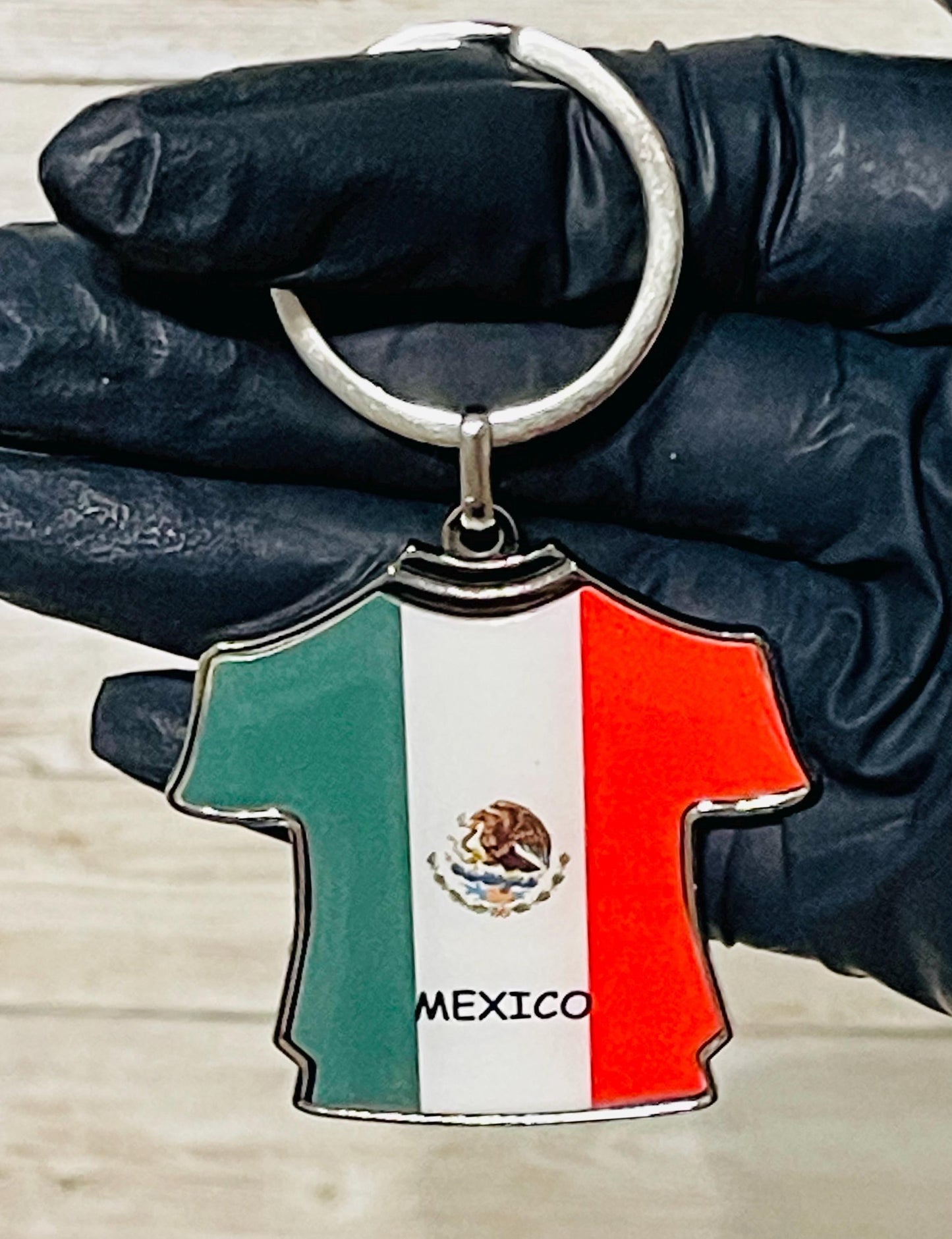2 Mexican Keychains 1 Bottle Opener and 1 Mexican Shirt with Mexico Colors 2 Llaveros 1 Llavero Destapador y 1 Llavero de Camiseta Mexicana