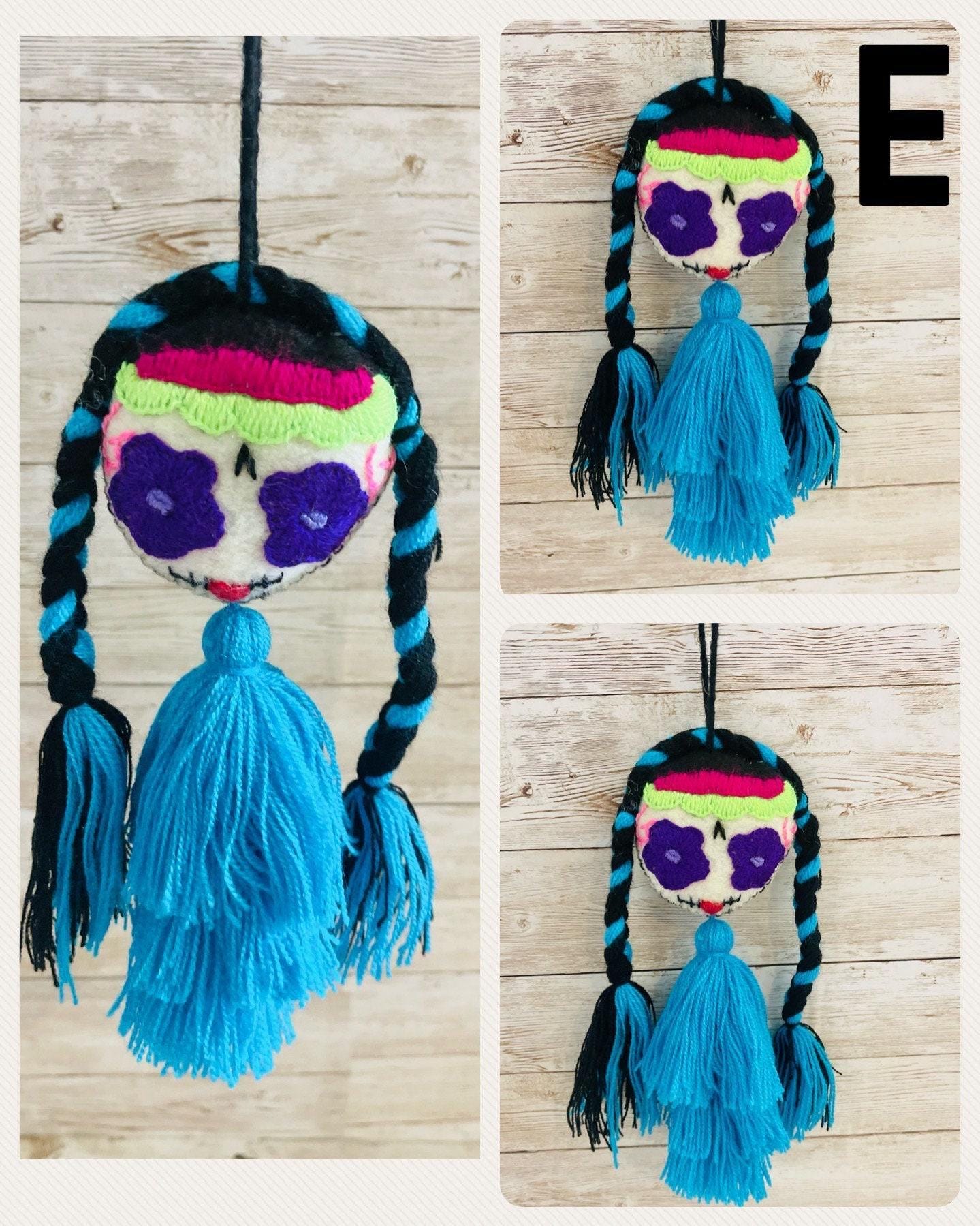Day of the Dead Catrina Tassle Pom Pom Dia de Muertos Catrinas