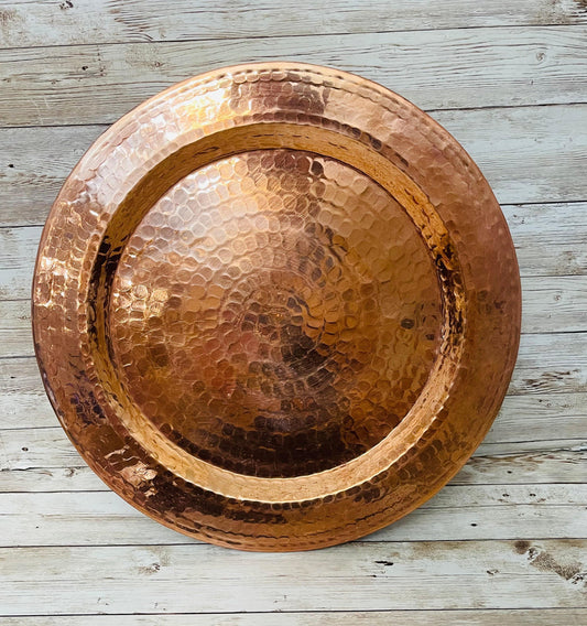 Mexican Copper Charger Plates Plato de Cobre Mexicano