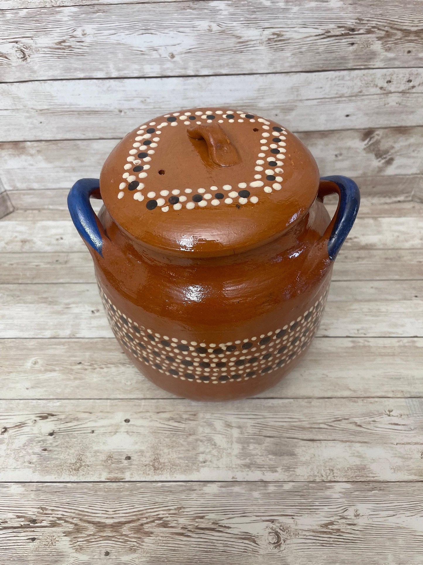 Handmade Clay Pot for Beans Jarro de Barro para Frijoles Terracota Beans Pot