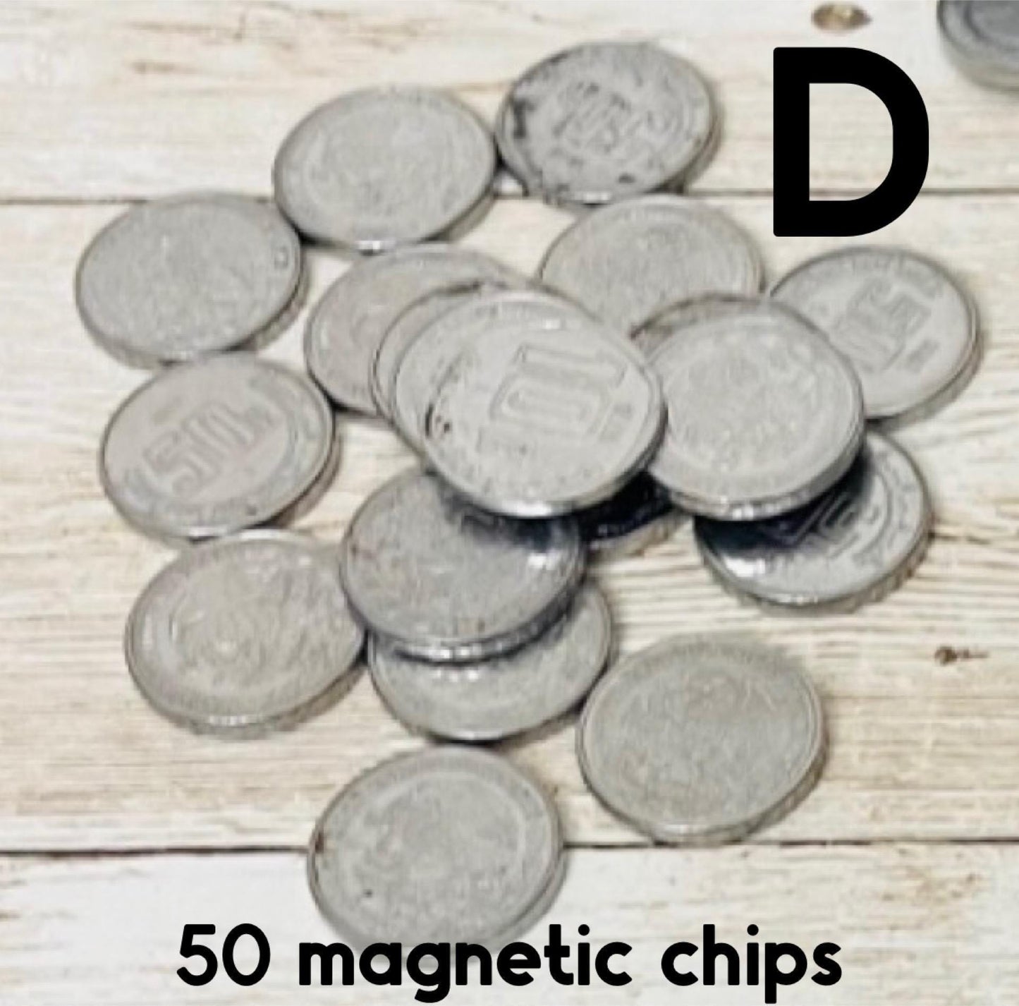 50 Monedas Mexicanas de Fichas Falsas MagnГ©ticas de 50 Centavos para Jugar 50 Cent Magnetic Play Coins or Chips for Filling Bingo Cards