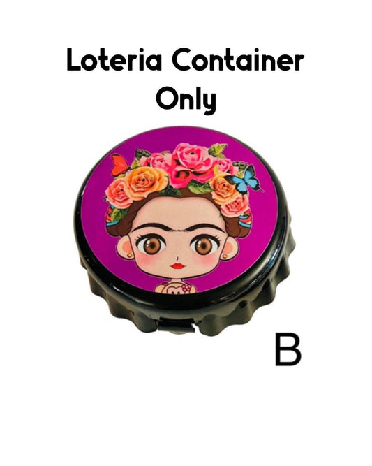 Frida Kahlo Container with Magnetic Wand and Magnetic Chips Fichero de Frida con Fichas y Pala Magnetica