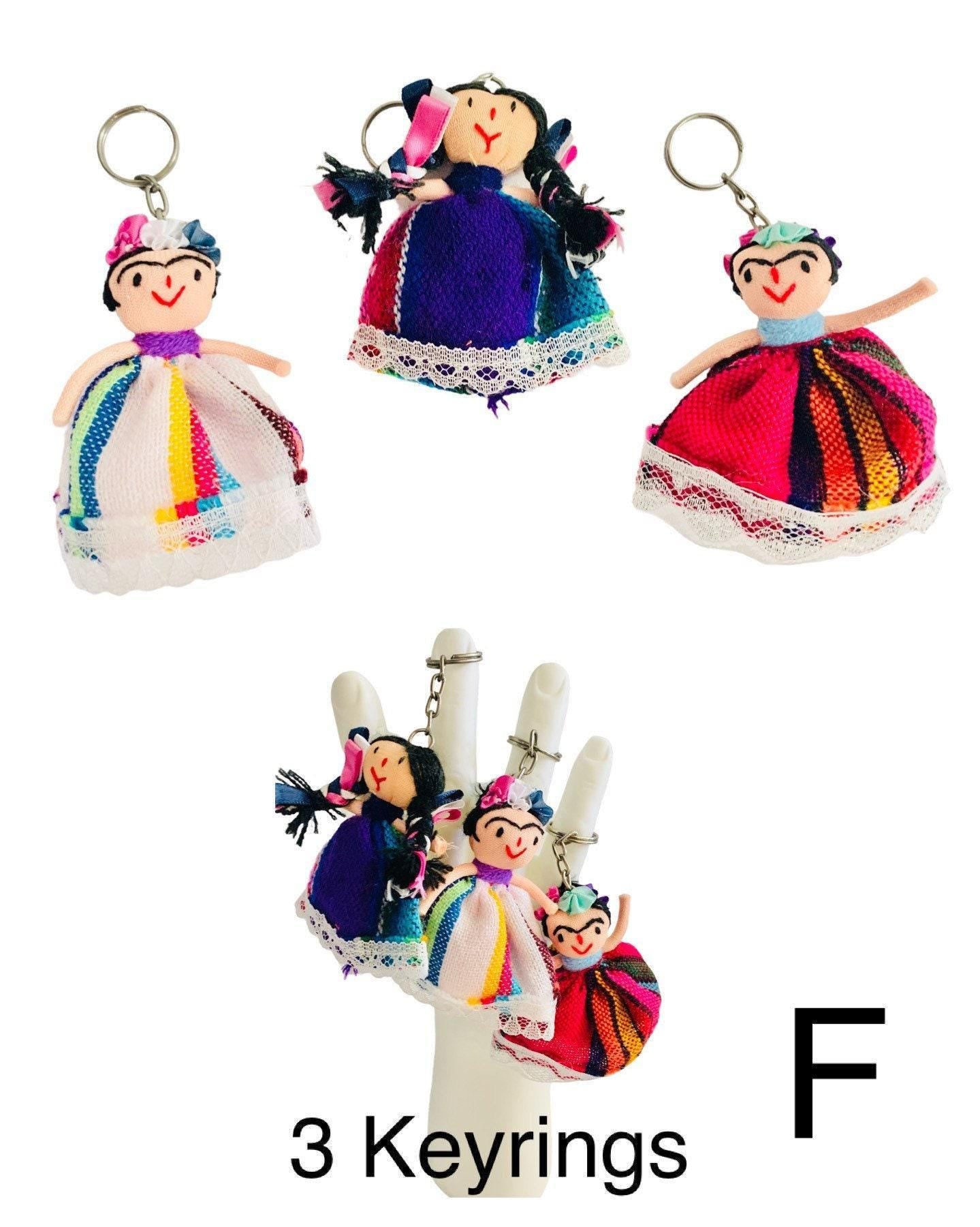 Llaveros Artesanales Mexicanos Charros y MuГ±eca Lele