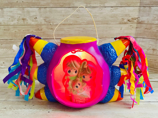 Mexican Piñata Nativity Set Nacimiento Navideño Mexicano en Piñata de Ceramica
