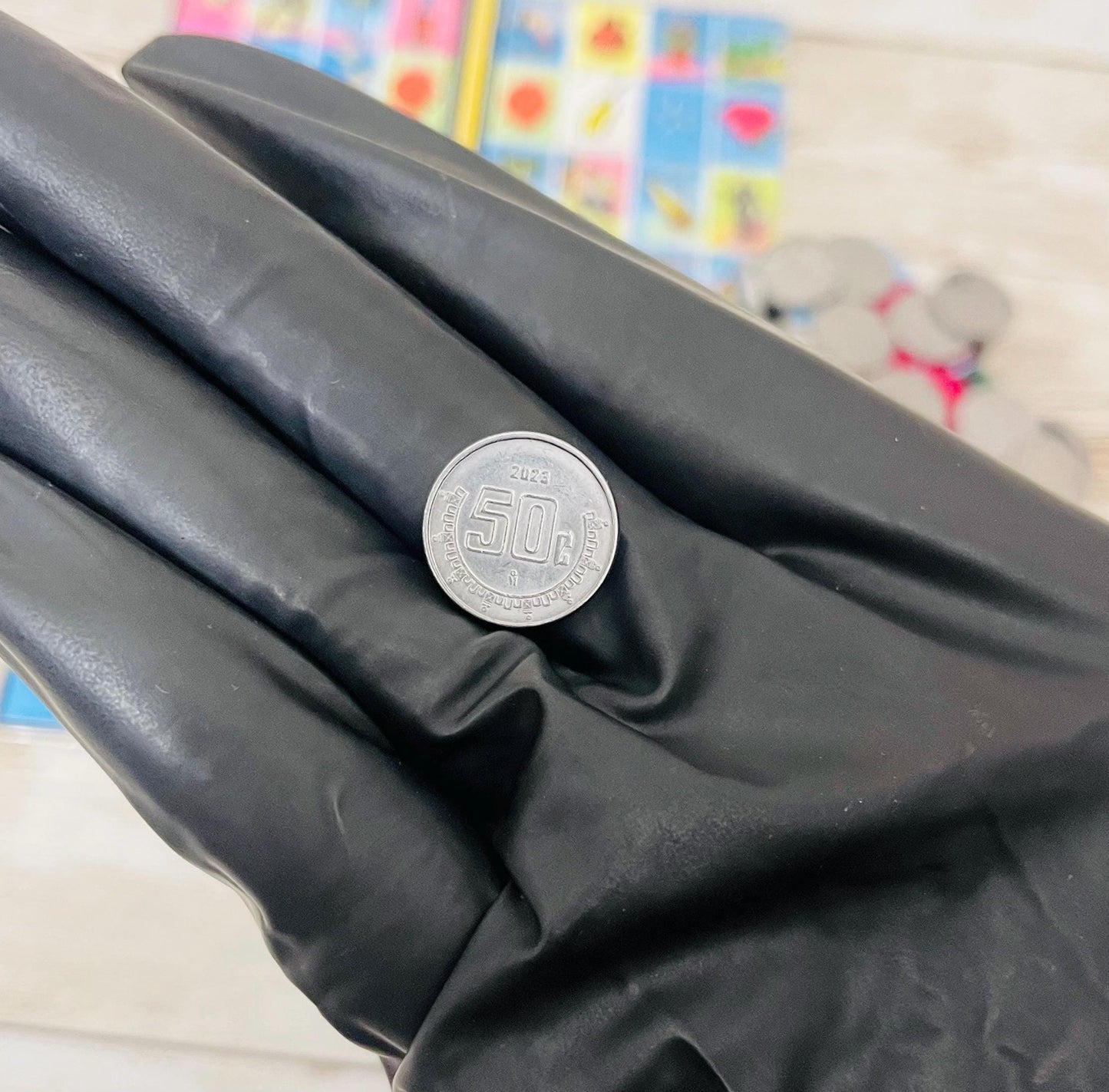 50 Monedas Mexicanas de Fichas Falsas MagnГ©ticas de 50 Centavos para Jugar 50 Cent Magnetic Play Coins or Chips for Filling Bingo Cards