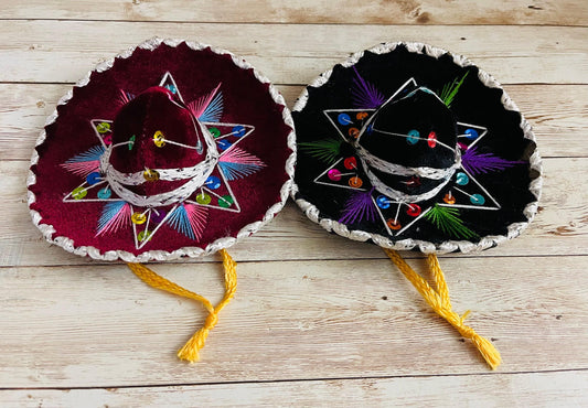 2x Mexican Mariachi Sombrero Decorations 2 Sombreros Mexicano de Mariachi Para Decoracion