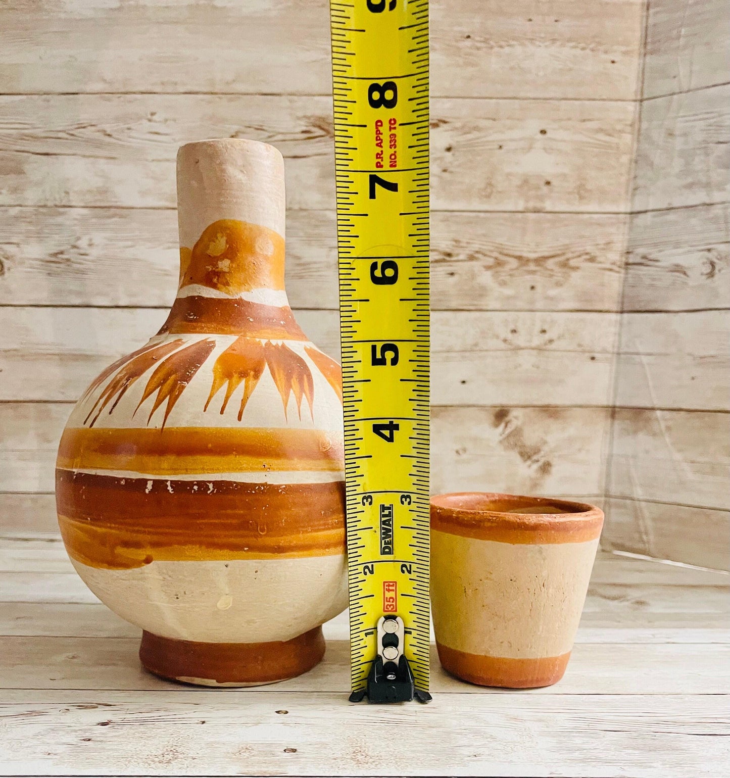 Mexican Terra Cota WaterJug & Cup BotellГіn GarrafГіn de Barro Mexicano