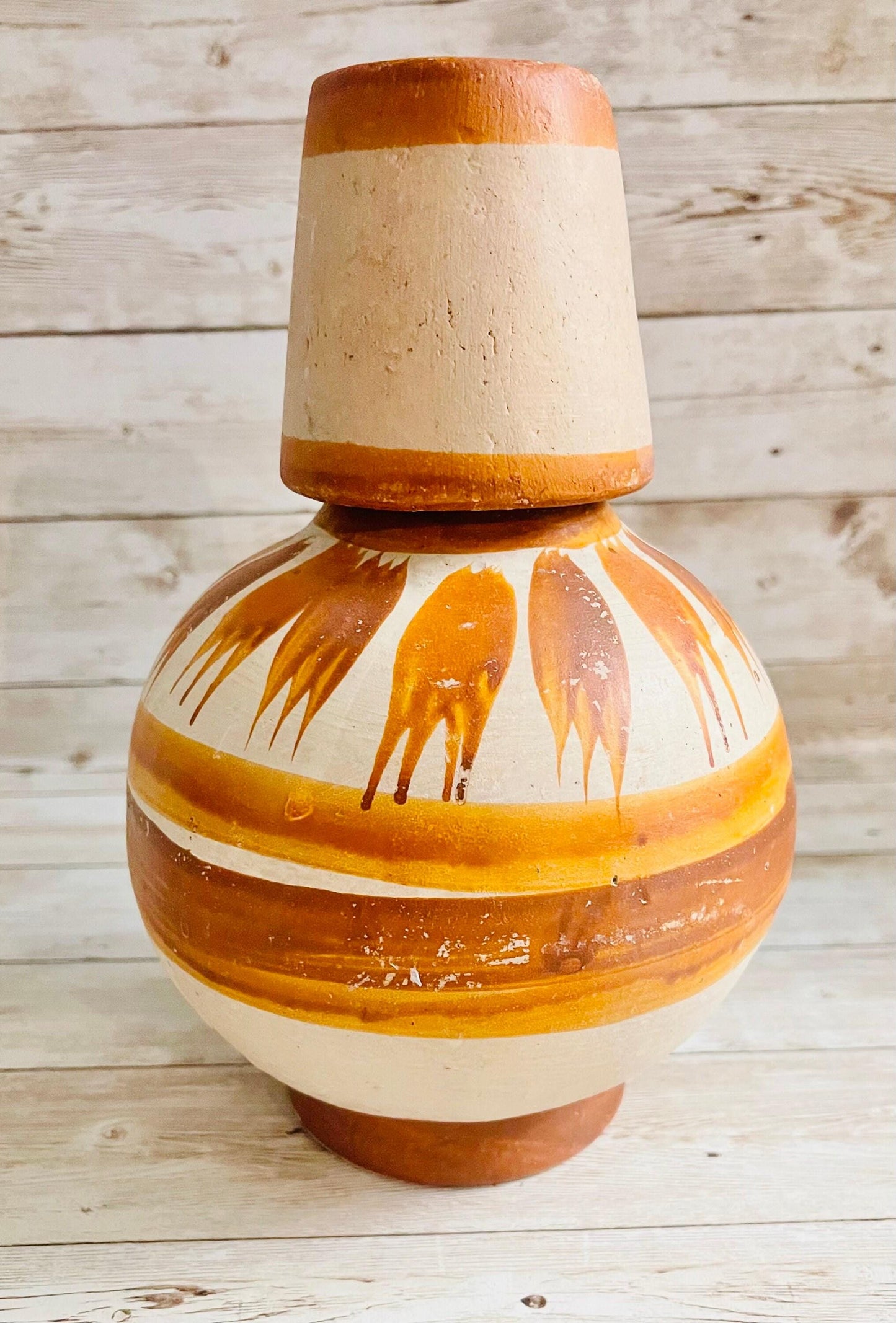 Mexican Terra Cota WaterJug & Cup BotellГіn GarrafГіn de Barro Mexicano
