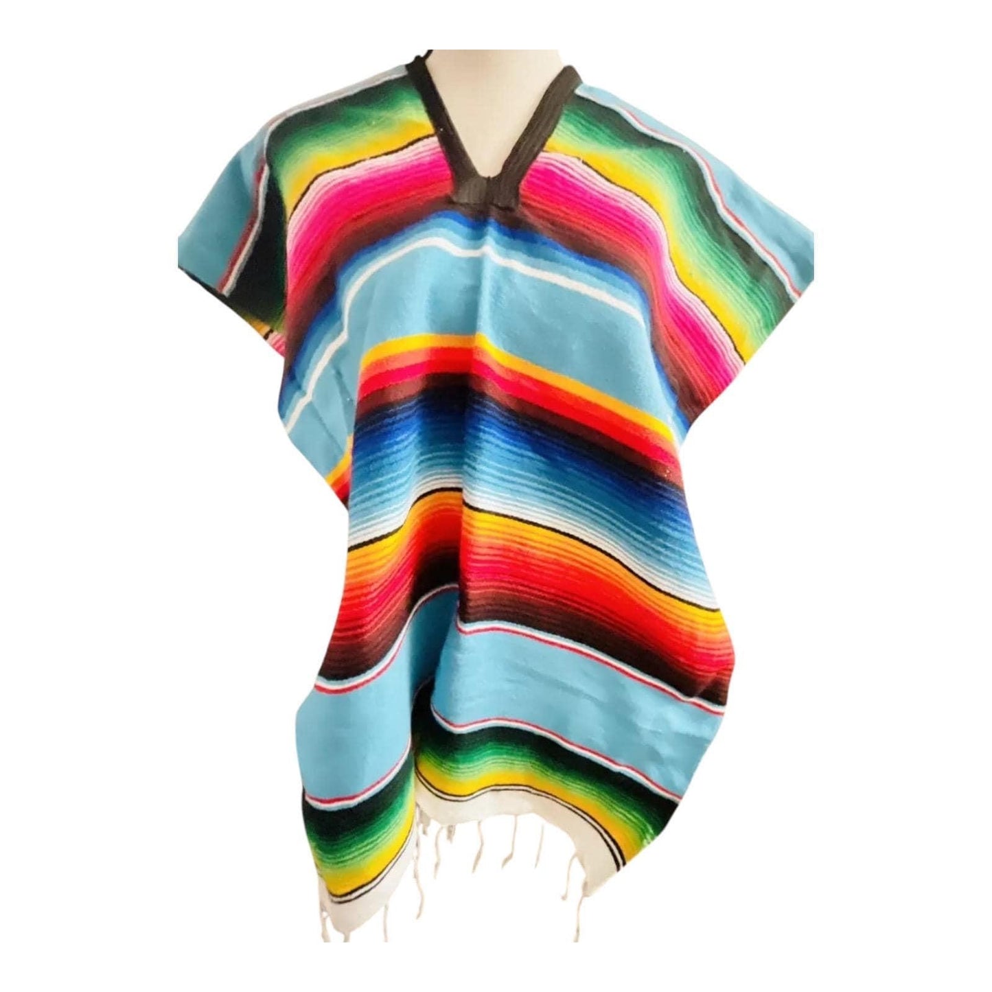 Kids Mexican Saltillo Poncho Sarape Fits 6-12 Poncho Sarape Saltillo Mexicano para NiГ±os