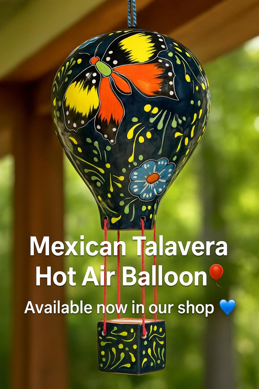 Mexican Talavera Hot Air Ballon Ceramic Hanging Decor Globo AerostГЎtico Mexicano de Talavera Globo de Aire