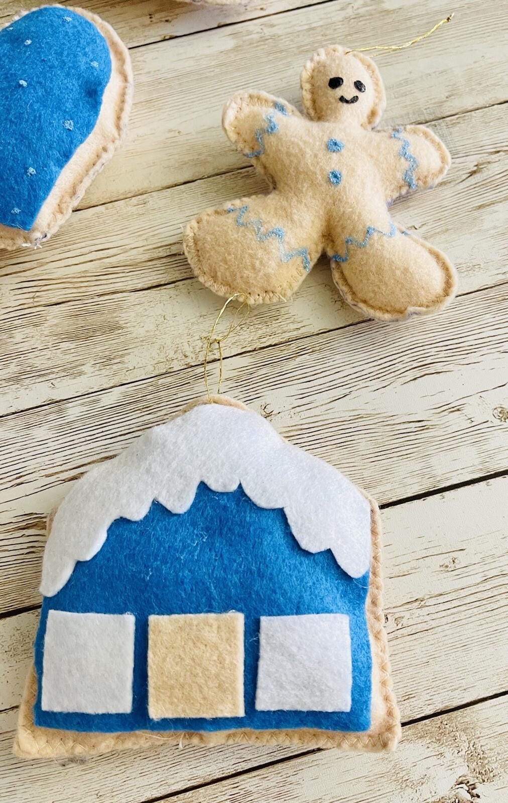 Christmas Felt Ornaments Set Of 12 4 Inches Tall Adornos NavideГ±os De Fieltro