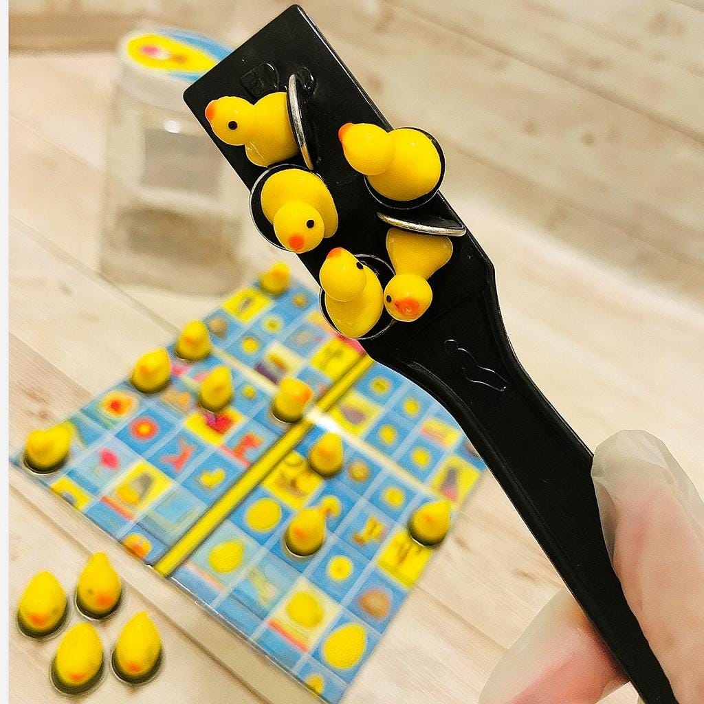 Fichas Magneticas de Patitos con Pala MagnГ©tica Resin Filler Cards Duckies Chips with Magnetic Wand for Bingo