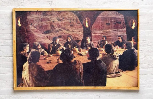 Mexican Artesanal Last Supper Wall Art Arte la Ultima Cena Rustico Rustic Jesus & Disciples Jesus y Discipulos en Escena de La Ultima Cena