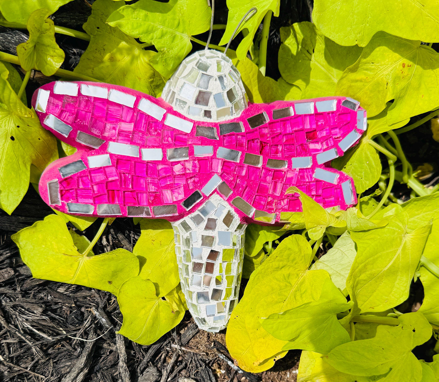 Handmade Mexican Mosaic Dragonfly Wall Art Decoration Caballito Libelula de Mosaico Mexicano DecoraciГіn para Hogar y Jardin