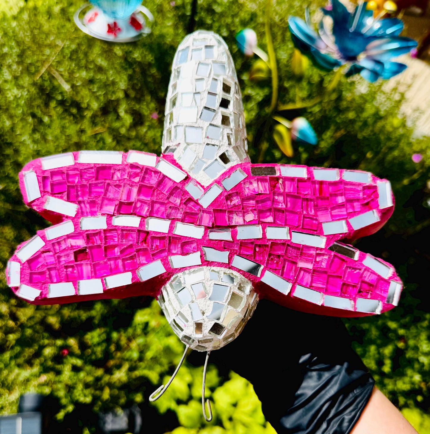 Handmade Mexican Mosaic Dragonfly Wall Art Decoration Caballito Libelula de Mosaico Mexicano DecoraciГіn para Hogar y Jardin