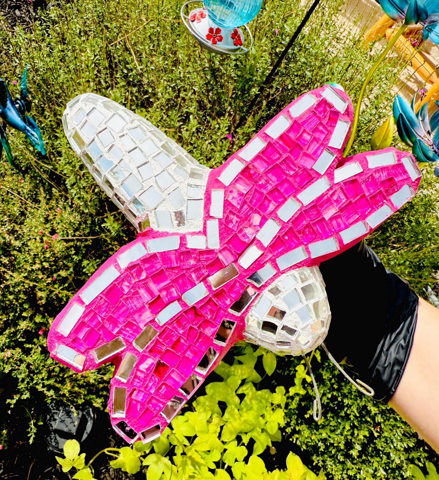 Handmade Mexican Mosaic Dragonfly Wall Art Decoration Caballito Libelula de Mosaico Mexicano DecoraciГіn para Hogar y Jardin