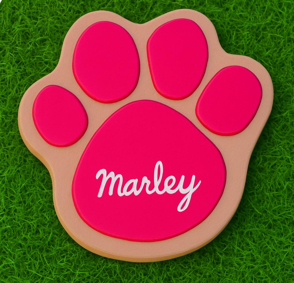 Bundle Set of 2 Garden Paws Stepping Stone Garden Pathway Stepping Stone Outdoor Yard Decoration Cement Paver Lawn and Patio Ornament