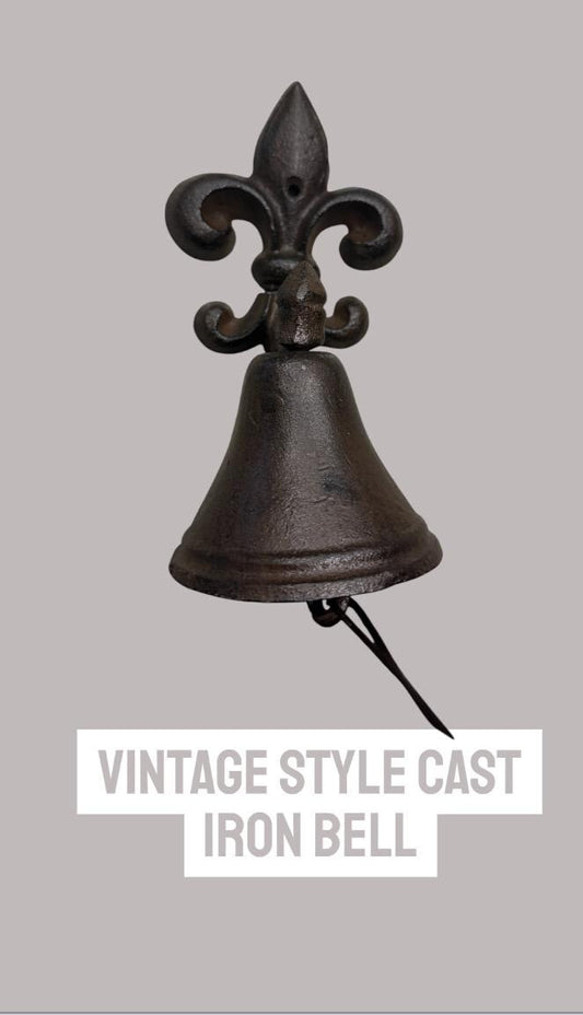 Rustic Vintage Cast Iron Wall Bell Farmhouse Door Bell Outdoor Garden Bell Campana de Hierro Fundido para Pared