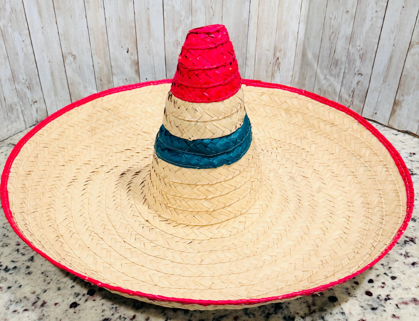 Mexican Extra Large Brim Straw Hat Sombrero Extra Grande Tradicional Mexicano de Palma