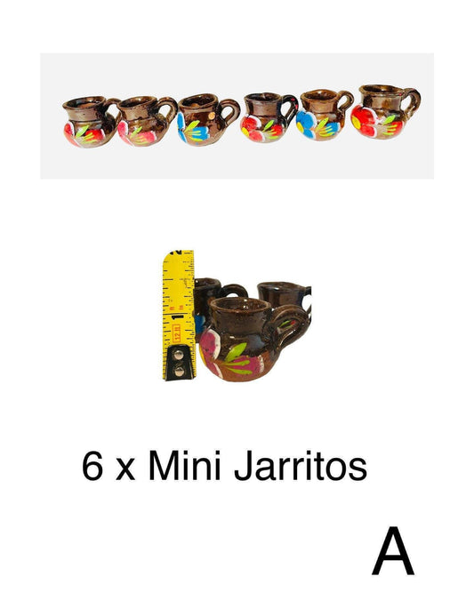 Mini Cantaritos for Tequila Shots or Hot Tea Mini Tequileros Mexicanos