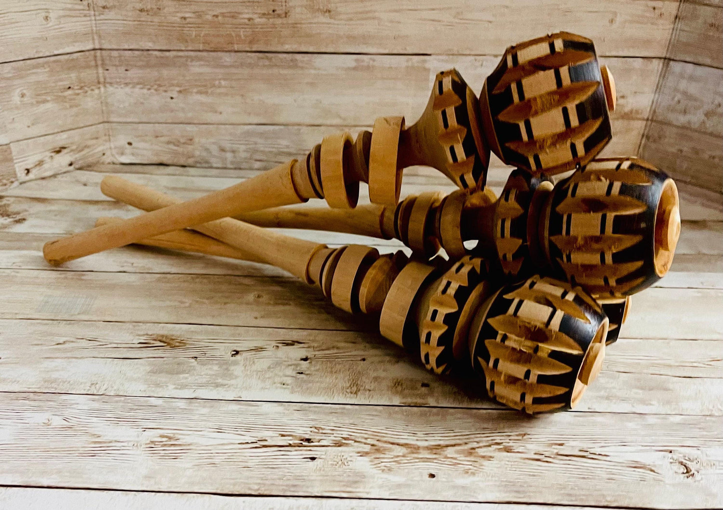 Mexican Wood Molinillo for Hot Chocolate Stirrer Molinillo Mexicano De Madera