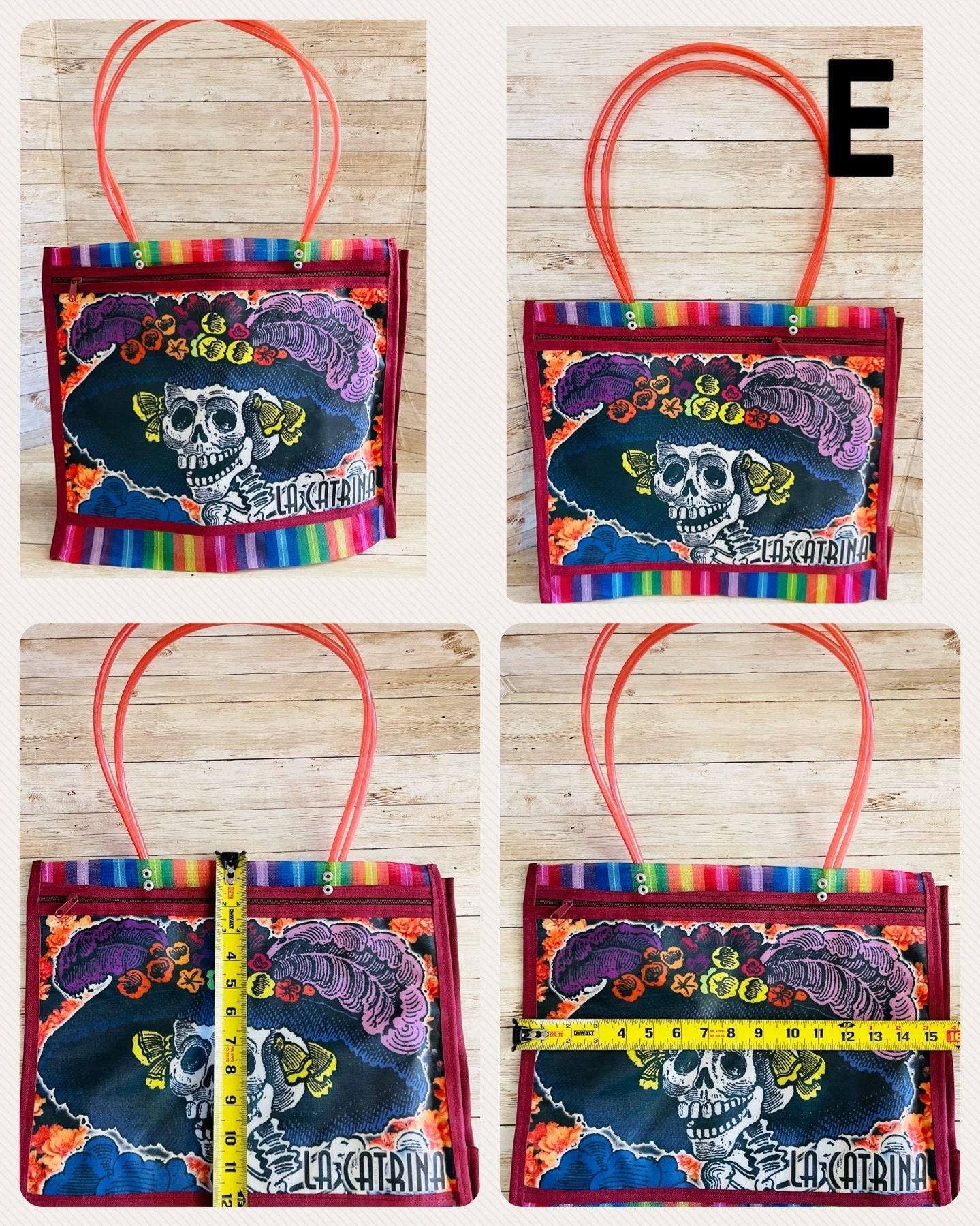 Day of the Dead Reuseable Mesh Mercado Bags Bolsas de Maya de Dia De Muertos Catrinas
