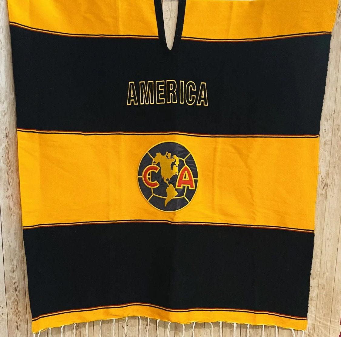 Poncho Mexicano  del Club America Poncho de Futbol Mexicano Mexican Soccer Poncho