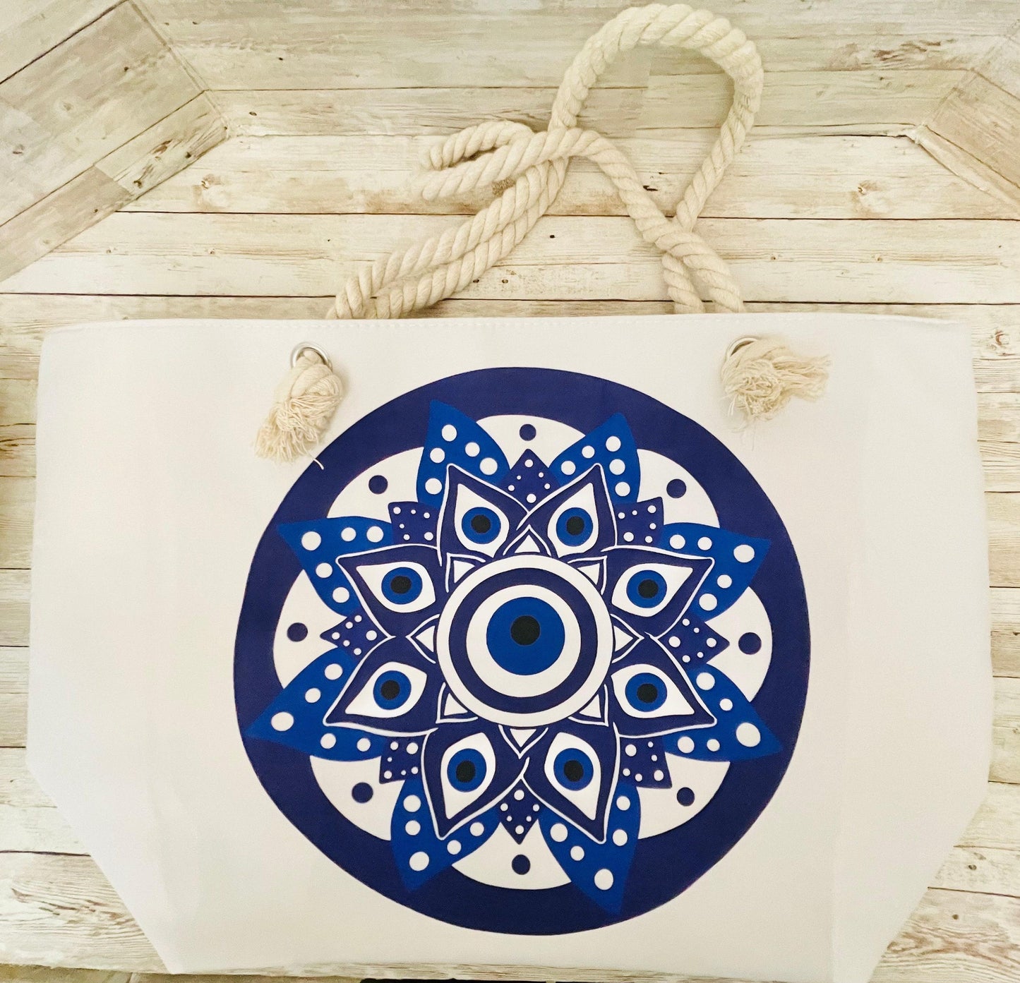 Hamsa Evil Eye Hand Canvas Tote Bolsa Mexicana Artesenal Hamsa Mal De Ojo
