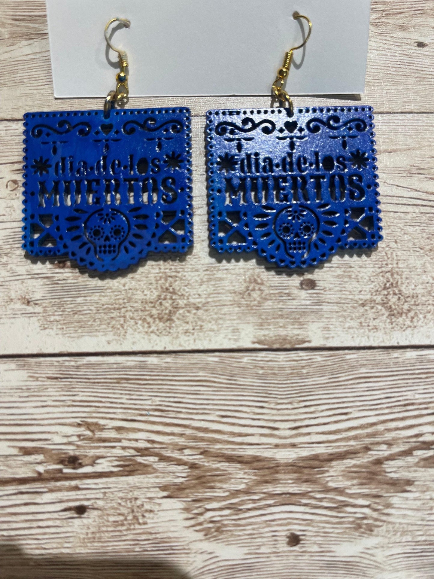 2x Day of the Dead Earrings 2 Pares de Aretes de Dia de Muerto