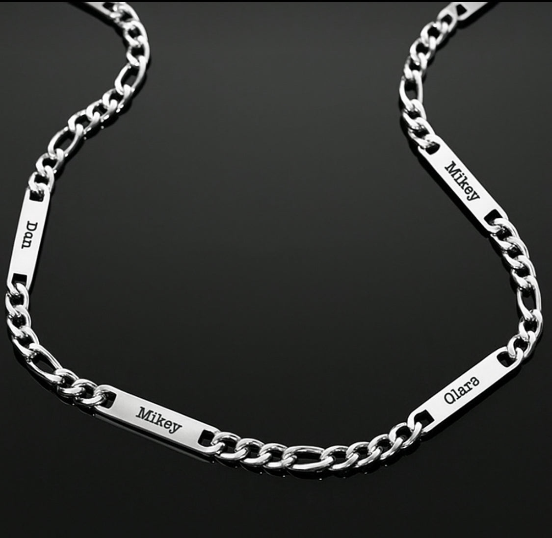 Personalized Stainless Steel Multi Name Necklace