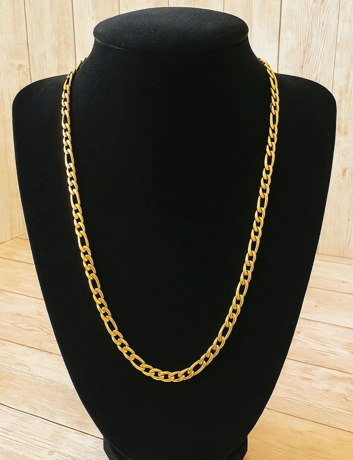 Stainless Steel Gold Tone Necklace Cadena Acero Inoxidable Tono Oro
